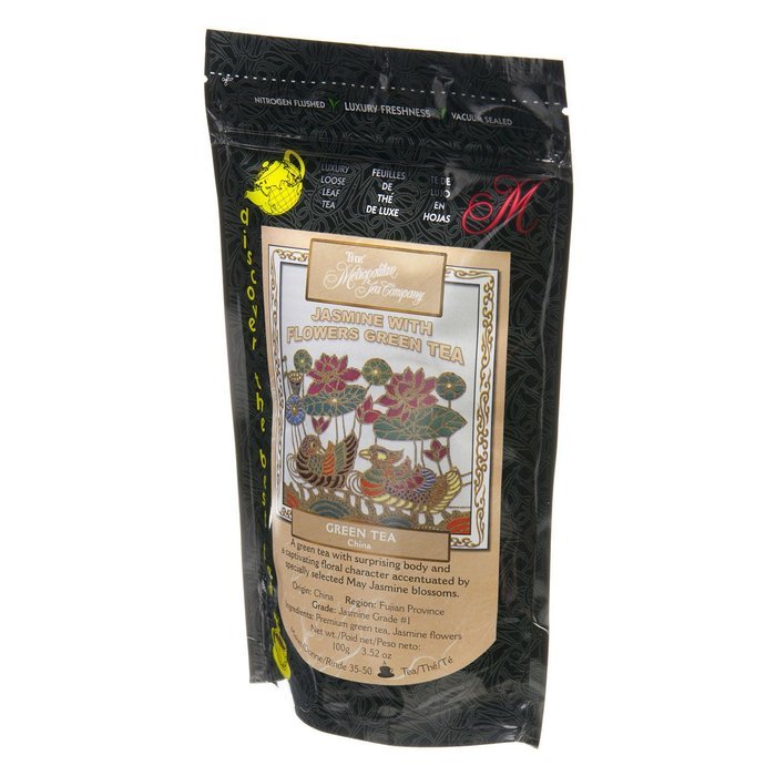 Metropolitan Tea Discovery Loose Tea Pack, Jasmine with Flowers Green, 100gm N3