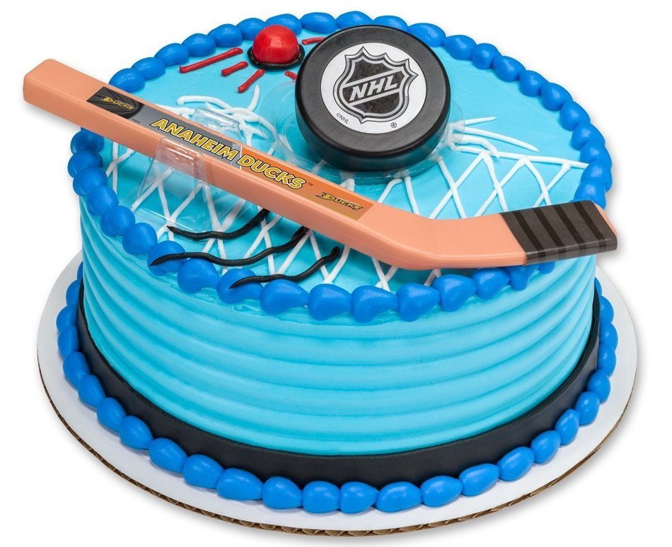 NHL Slap Shot Anaheim Ducks Hockey Stick & Puck Cake Topper N2