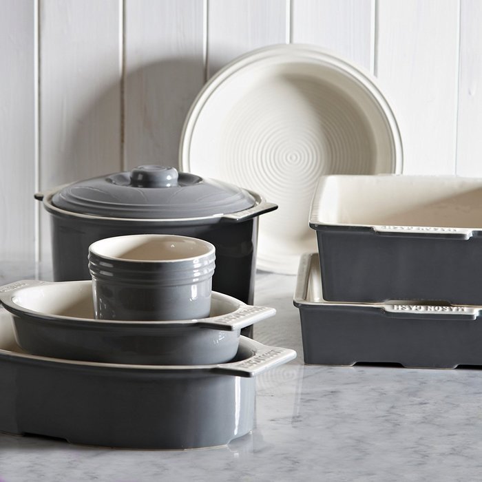 Mason Cash Baker Street Rectangular Pie Dish, Grey, 31 CM N2