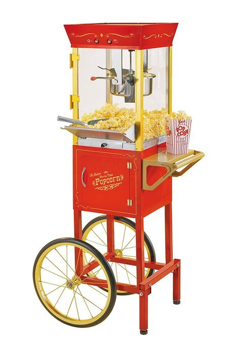 Nostalgia CCP510 53-Inch Tall Vintage Collection 6-Ounce Kettle Popcorn Cart N4