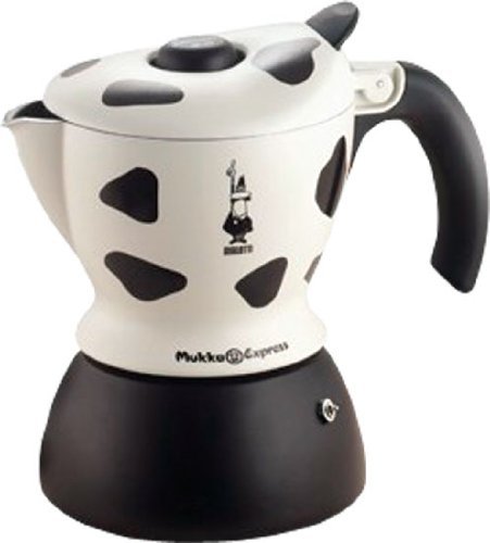 Bialetti Mukka Express 1-Cup Cow-Print Stovetop Cappuccino Maker