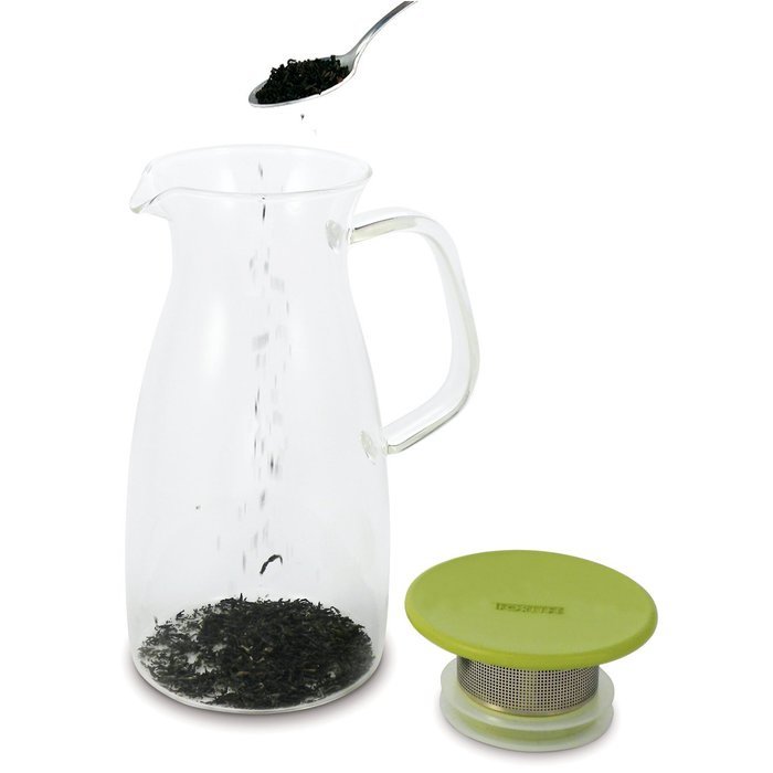 FORLIFE Mist Glass Ice Tea Jug , 34-Ounce, Turquoise N13
