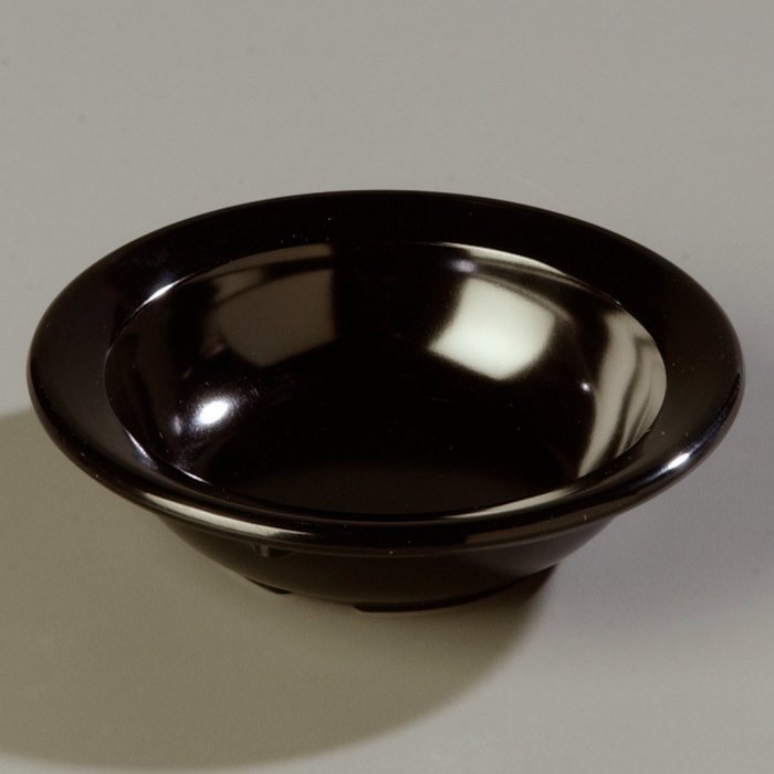 Carlisle 4353203 Dallas Ware Melamine Fruit Bowl, 3.1 oz. Capacity, 4.08 x 1.12", Black (Case of 48)
