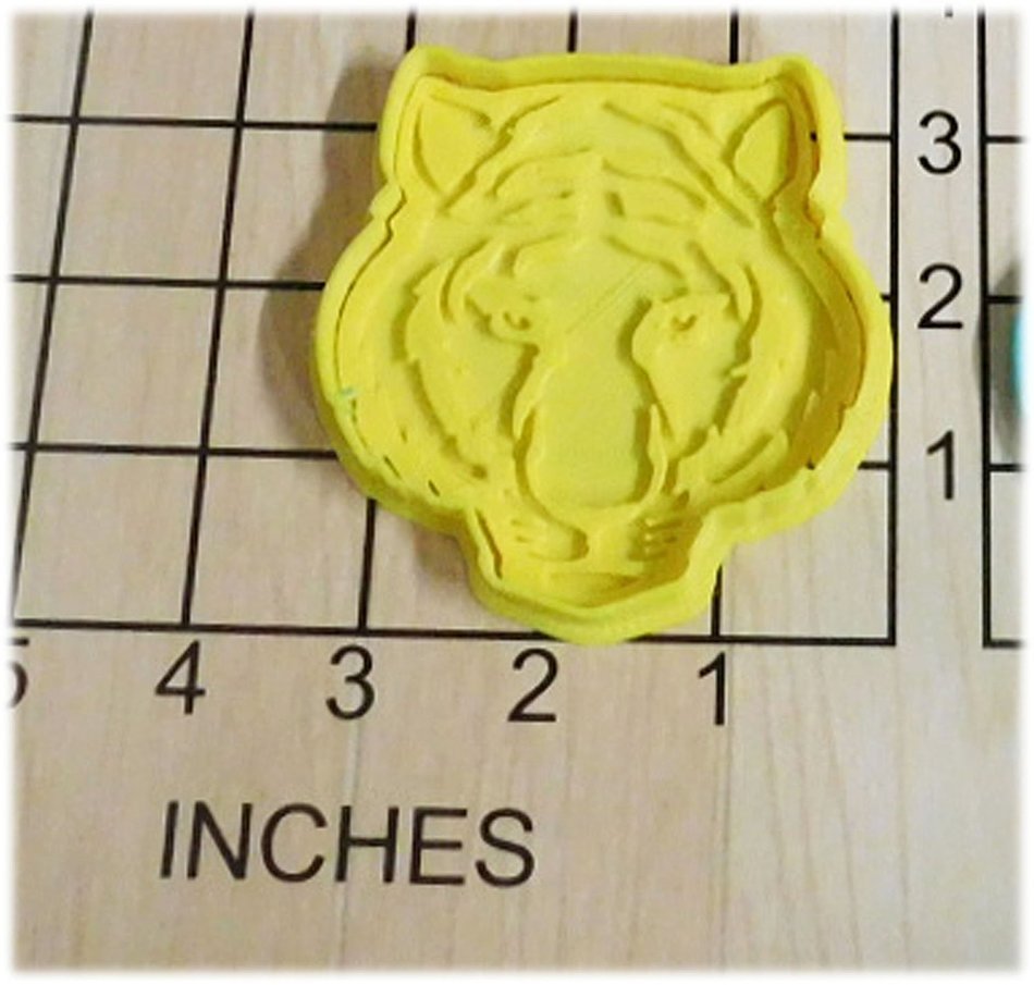 Tiger Shape Fondant Cookie Cutter and Stamp #1026