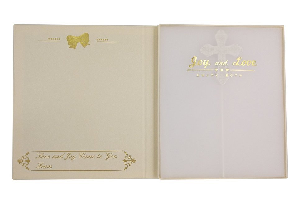 LOVENJOY Gift Box Pack Cross Rhinestone Crystal Cake Top Topper for Wedding Religious Baptism Christening First... N3