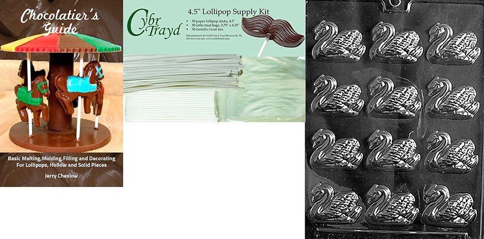 Cybrtrayd W022 Small B/S Swans Wedding Chocolate Candy Mold
