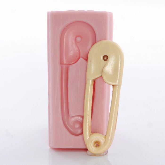 Baby Diaper Pin Silicone Mold use with Fondant, Candy, Food Safe, Polymer Clay, Resin Mold and Epoxy. Perfect... N8
