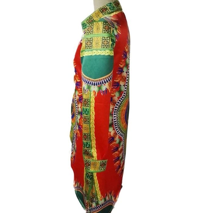 Jacket,Morecome Women Long Sleeve Fashion African Print Dashiki Long Jacket N3