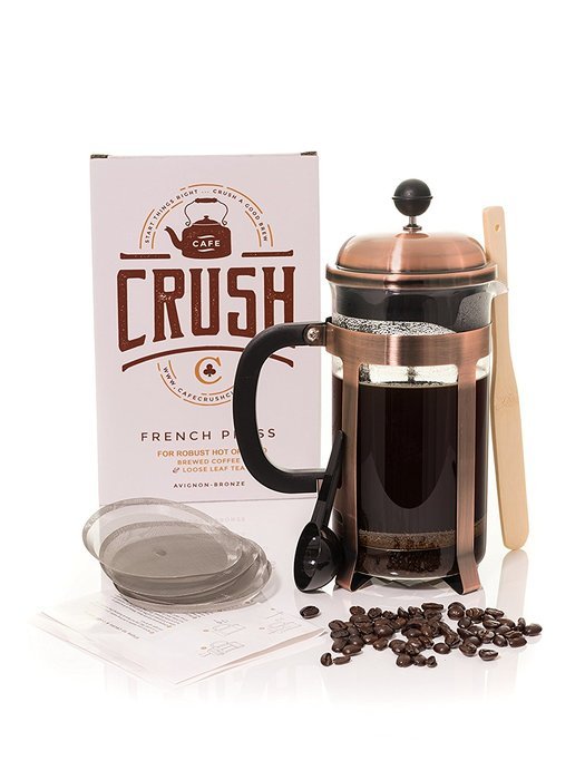 Copper French Coffee Press And Tea Infuser Heat Toughened Glass Cafe Crush Club Avignon Ss Plunger