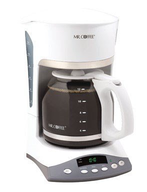 Mr. Coffee Programmable Coffeemaker Auto Shut-Off, Pause 'N Serve 12 Cup White W