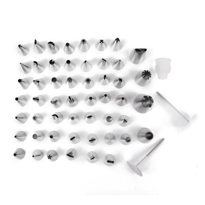 CrazyEve 52pcs 304 Stainless Steel Diy Icing Tools Cookie Sugarcraft Cake Decorating Supplies Pastry Tool Kits N2