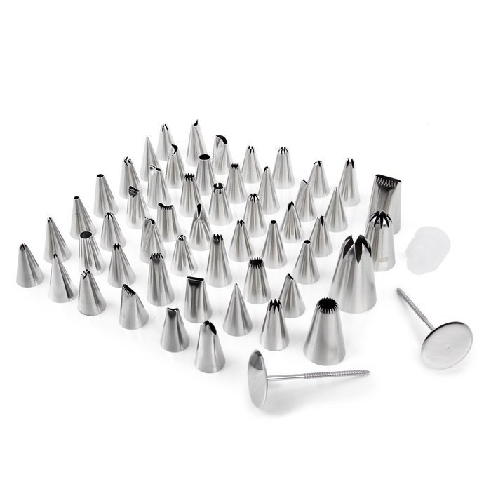 CrazyEve 52pcs 304 Stainless Steel Diy Icing Tools Cookie Sugarcraft Cake Decorating Supplies Pastry Tool Kits N4