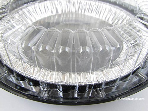 8 Inch Low Dome Plastic Disposable/Reusable Pie Carrier #WJ46 (10) N2