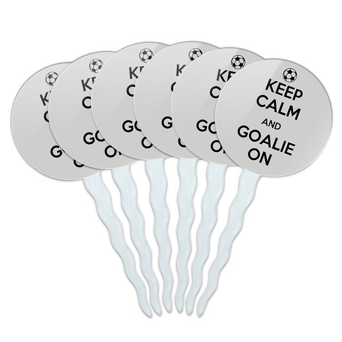 Set of 6 Cupcake Picks Toppers Decoration Keep Calm and A-H - Fish On Bass Fishing - Keep Calm and N38