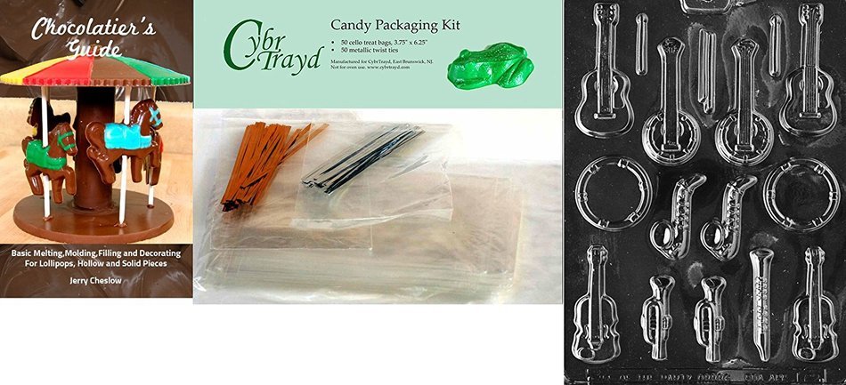 Cybrtrayd J062 Musical Instruments Chocolate Candy Mold with Exclusive Cybrtrayd Copyrighted Chocolate Molding... N4