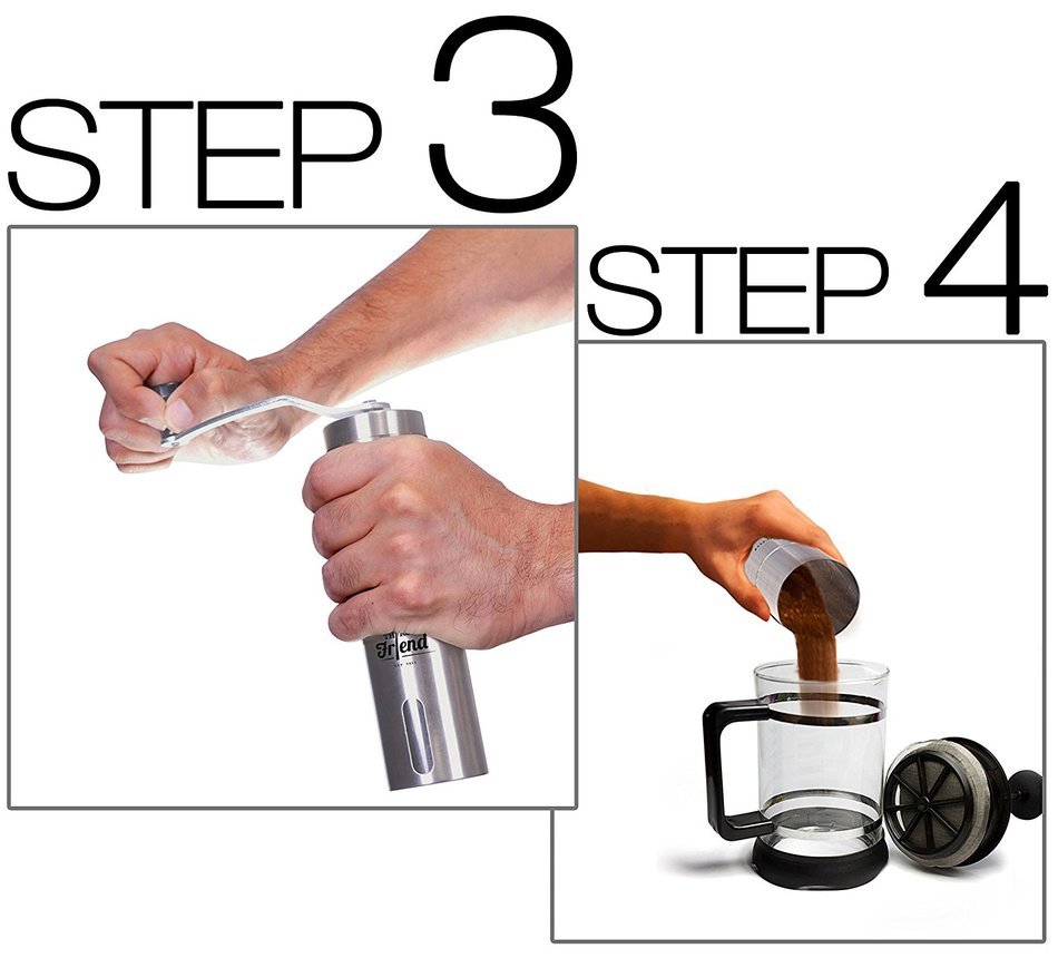 Thirst Friend MINI Manual Coffee Grinder With Free Cleaning Brush & Waterproof Travel Pouch. Top Rated Portable... N8