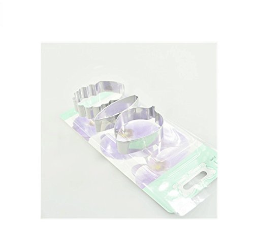 Anyana 3pcs set Butterfly Orchid Stainless Steel Cookie Cutter Cake Mould Tool Kitchen Tool Sugar Paste Baking... N2