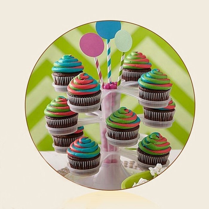 2 Pcs/ ColorSwirl 3 Color Icing Piping Bag Nozzle Converter Cream Coupler Cake Decorating N2