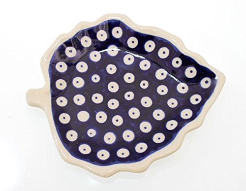 Classic Boleslawiec, Polish Pottery Hand Painted Ceramic Tea Bag Tidy Holder, Diameter: 4.3x5.1inch 516-T-001 N4