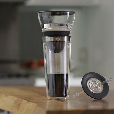 Cool Gear BRU Single Serve Iced Coffee Cold Brew System, 22 OZ. Capacity | 5.04" L x 5.04" W x 13.27" H N2