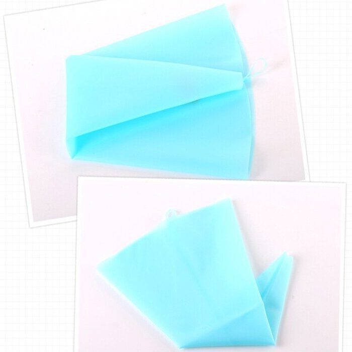 Xfome Style 3PCS Blue Reusable Silicone Icing Piping Bags Pastry Bags Baking Cookie Chocolate Cake Cupcake DIY...
