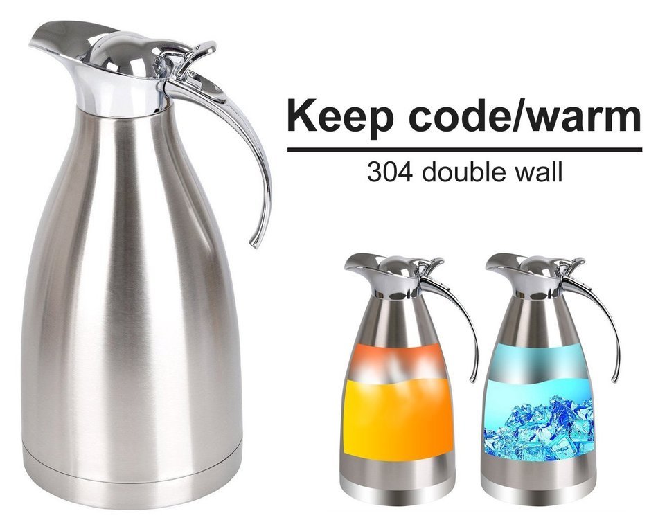 Zhongmei Thermal Carafe,Vacuum Insulated,304 Double Stainless Still N5