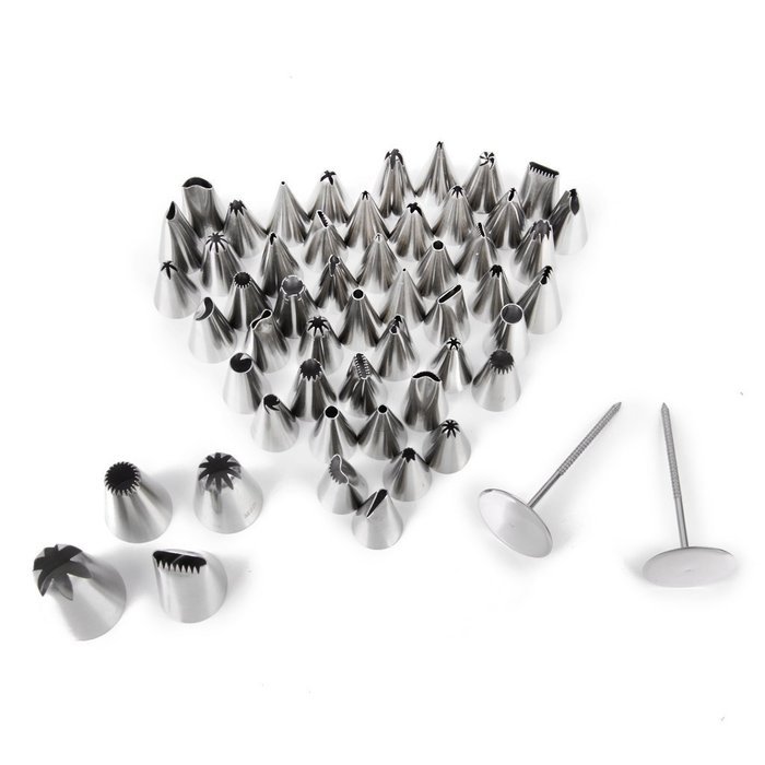 CrazyEve 52pcs 304 Stainless Steel Diy Icing Tools Cookie Sugarcraft Cake Decorating Supplies Pastry Tool Kits N5