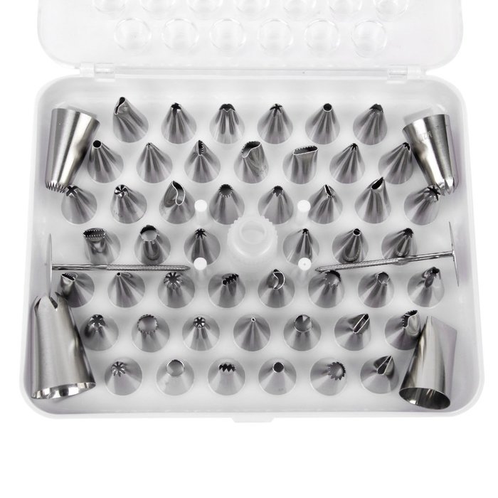CrazyEve 52pcs 304 Stainless Steel Diy Icing Tools Cookie Sugarcraft Cake Decorating Supplies Pastry Tool Kits N6