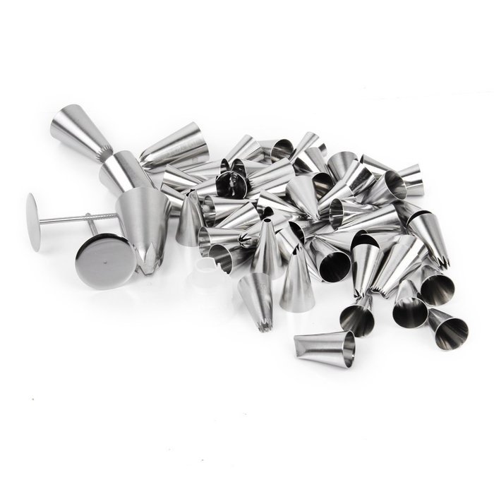 CrazyEve 52pcs 304 Stainless Steel Diy Icing Tools Cookie Sugarcraft Cake Decorating Supplies Pastry Tool Kits N7