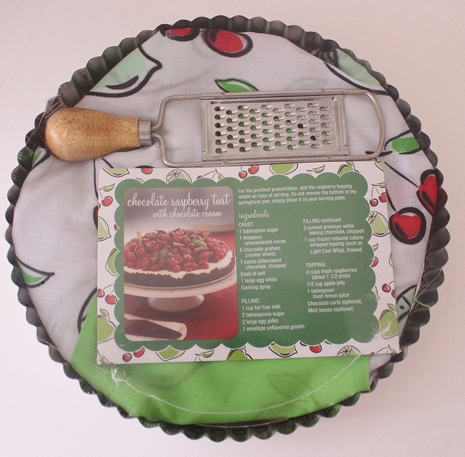 Cooking Light Tart Recipe Kit - 9" Tart Pan with Kitchen Apron, Zester and Tart Recipe Booklet