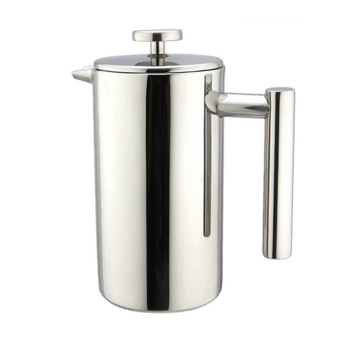 FAMILIFE French Press, Double Wall Stainless Steel, 800ml/27oz N3