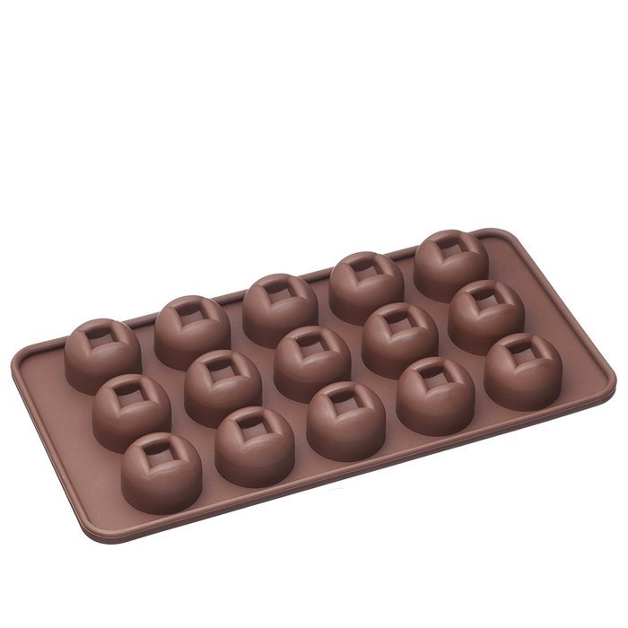 Sorbus&reg; Square Indented Silicone Mold for Chocolate, Jelly and Candy - 15-piece Per Mold (Set of 2) N3