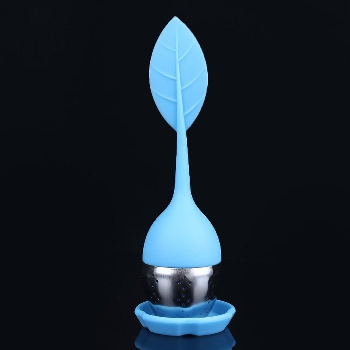 PersuingTech 3 Colors Food-grade Silicone Leaf Tea Ball Tea Bag Filter Creative Stainless Steel Insulation Tea... N4