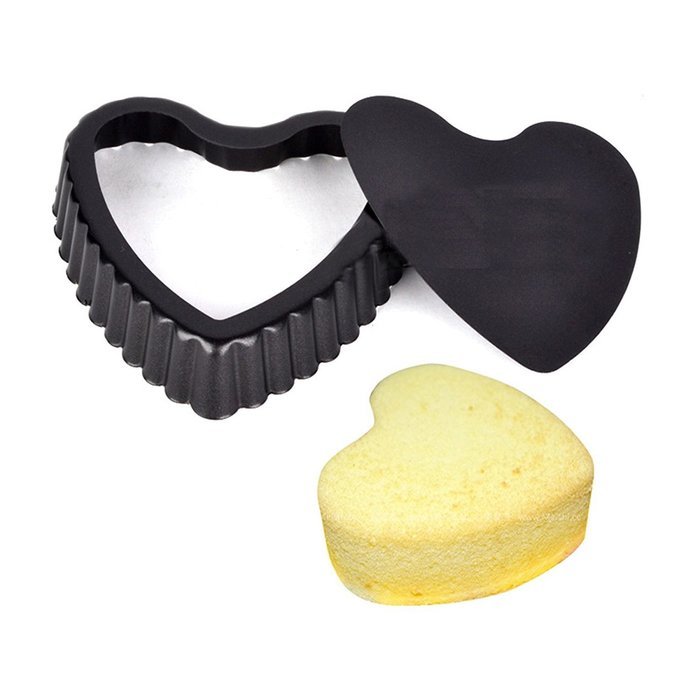 Alolli Quiche Pans, Non Stick Removable Bottom 4 Inch Mini Tart Pans (Pack of 6) N2
