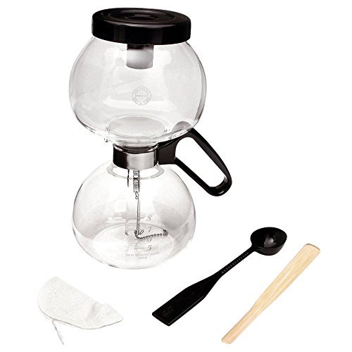 Yama Glass Stovetop Coffee Siphon with Bamboo Stir Stick (40 Ounce) N5