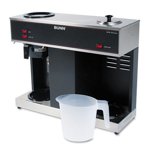 Pour-O-Matic Three-Burner Pour-Over Coffee Brewer, Stainless Steel, Black