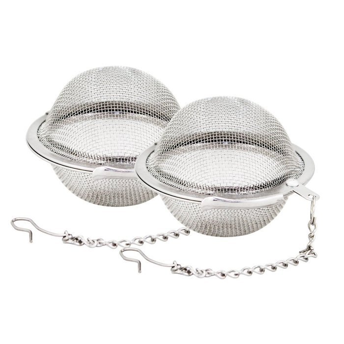 Fu Store 2pcs Stainless Steel Mesh Tea Ball 2.1 Inch Tea Infuser Strainers Tea Strainer Filters Tea Interval Diffuser... N5
