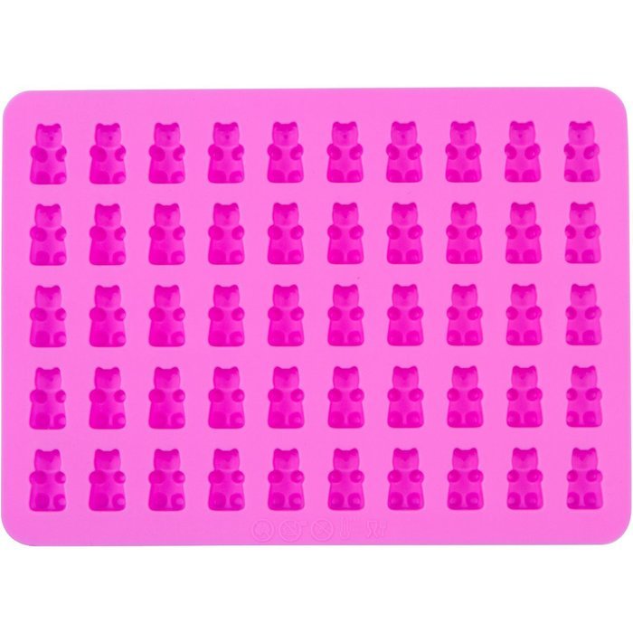 ROSE PINK 3 PACK - 150 COUNT - SILICONE GUMMY BEAR MOLDS WITH BONUS EASY APPLICATOR N5