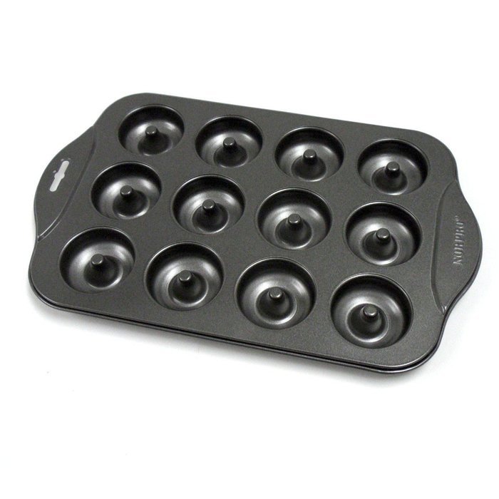 Norpro Mini Doughnut Pan Non Stick Petite Desserts Makes 12 13" X 8" X .75"