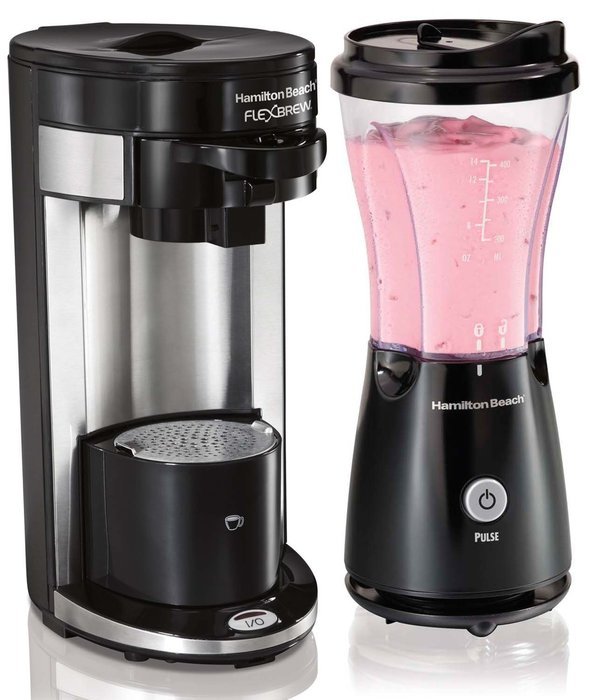 Hamilton Beach 49995R FlexBrew Single Serve Coffeemaker & Personal Blender Combo N3