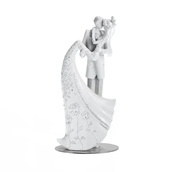 Language of Love "The Kiss" Cake Topper, 9-Inch