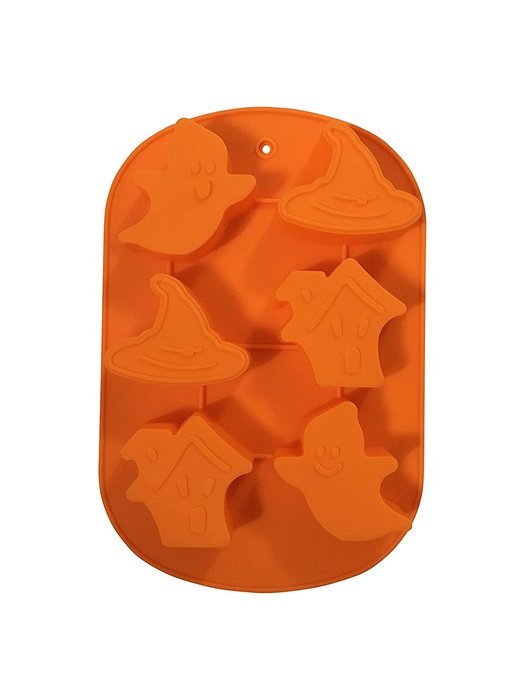 Halloween Ghosts Silicone Candy Jello Baking Mold (Orange) N4
