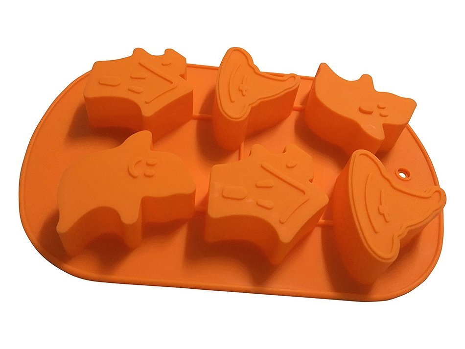 Halloween Ghosts Silicone Candy Jello Baking Mold (Orange) N5