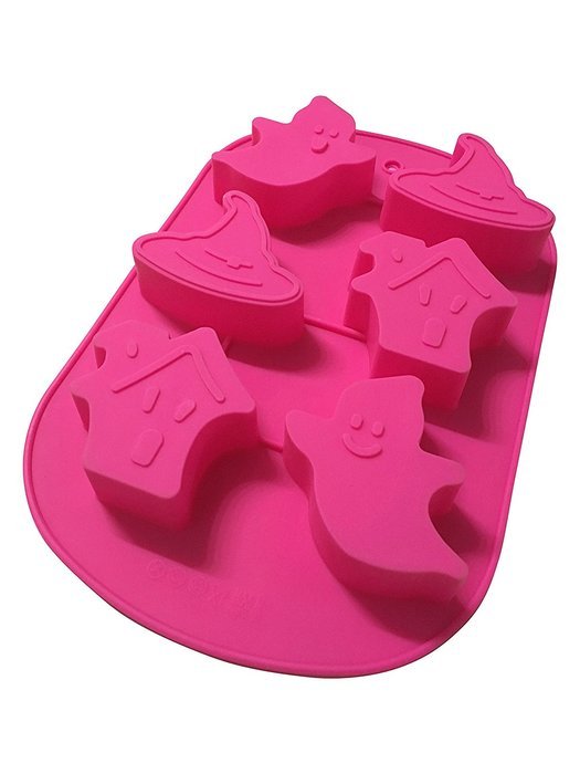 Halloween Ghosts Silicone Candy Jello Baking Mold (Orange) N6