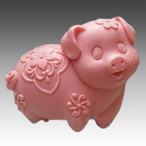 Pinkie Tm 3d pig shaped Handmade soap silicone mold , silica gel mould,silicon candle moulds, mould wholesale
