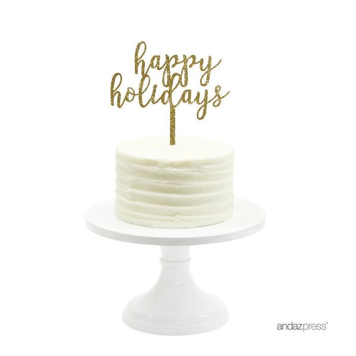 Andaz Press Holiday Acrylic Cake Toppers, Gold Glitter, Happy New Year, 1-Pack, 2017 2018 2019 2020 N4