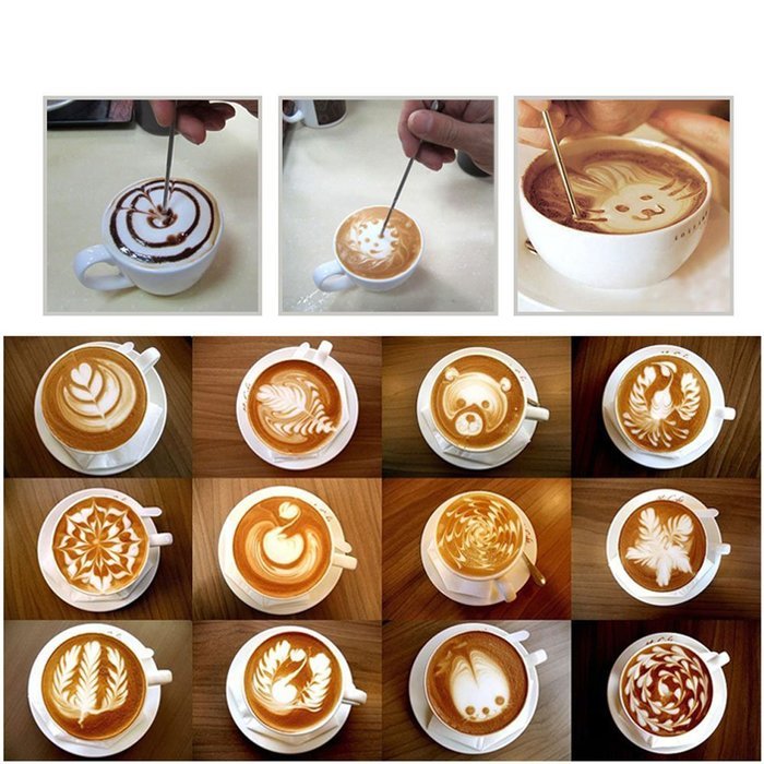 Decembervii Stainless Steel Latte Art Pen Coffee Tool N3