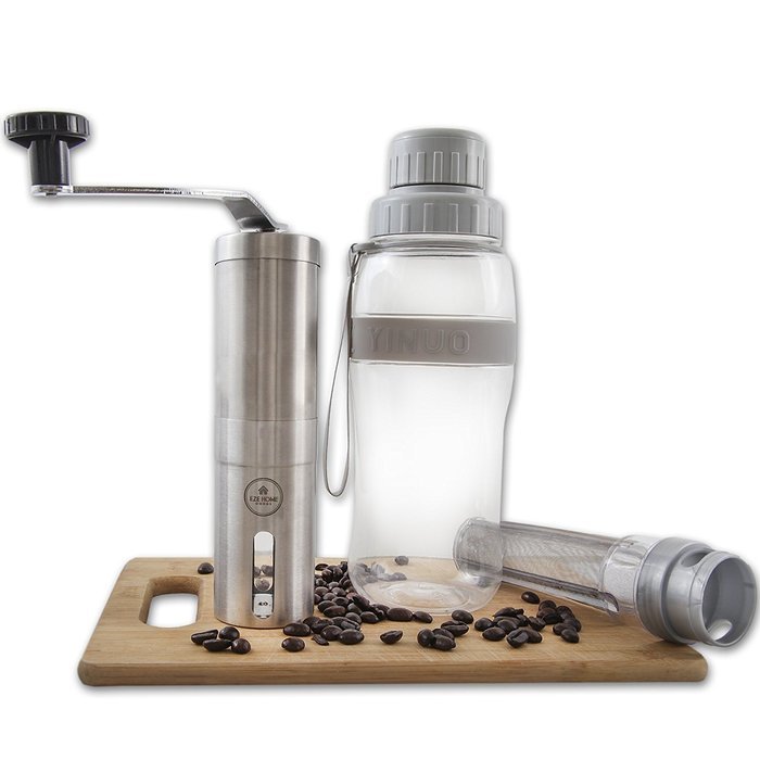 EZE Homegoods Cold Brew Iced Coffee Maker Travel Bottle (Grey) - 28 oz = 829 ML. N7