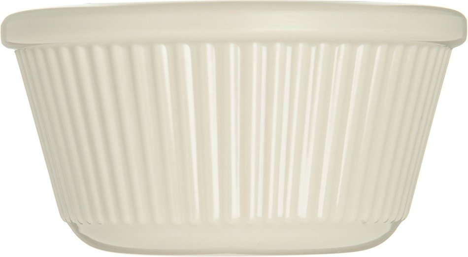 Carlisle S282-842 12 Piece Melamine Cash and Carry Fluted Ramekin Set, 3 oz Capacity, 1.43" Height, Bone (Case... N3