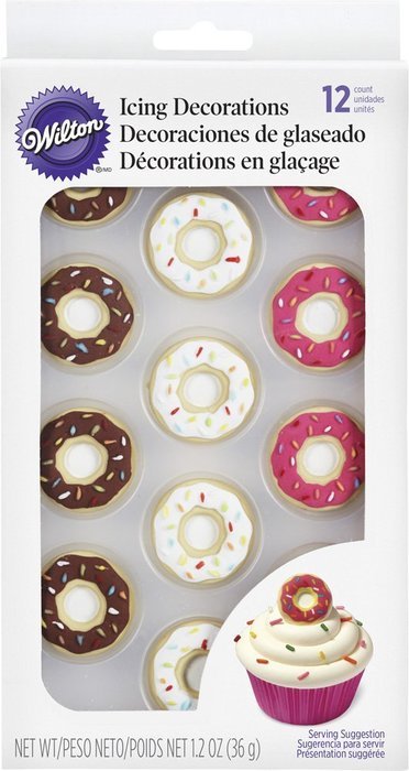 Wilton 710-6009 12 Count Donut Icing Decorations, Assorted N3